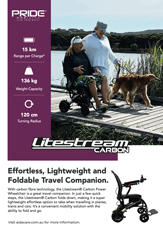 Pride Litestream Carbon Electric Wheelchair Flyer